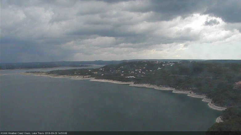 Lake Travis webcam, September 20, 2018 1:55 PM CT