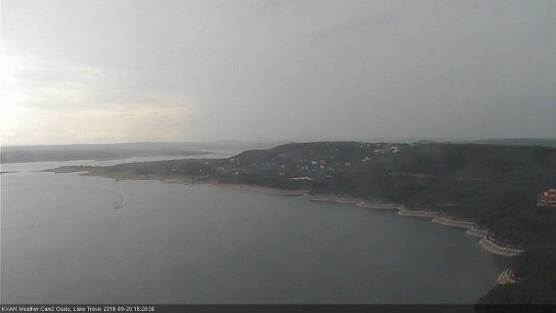 Lake Travis webcam, September 20, 2018 2:30 PM CT