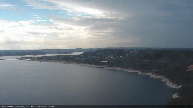 Lake Travis webcam, September 20, 2018 2:55 PM CT