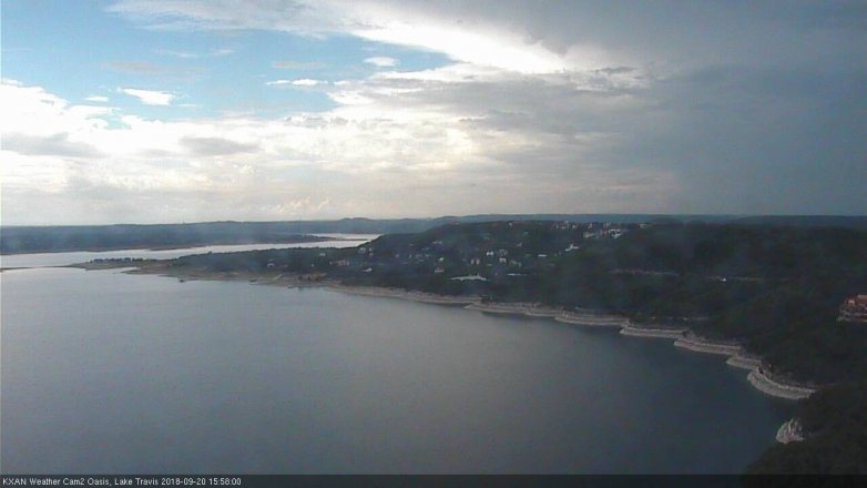 Lake Travis webcam, September 20, 2018 3:00 PM CT