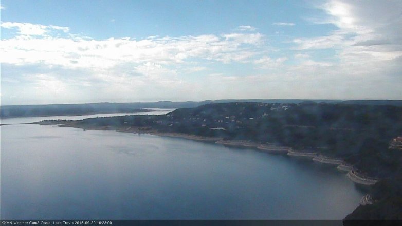 Lake Travis webcam, September 20, 2018 3:25 PM CT