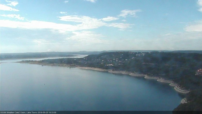 Lake Travis webcam, September 20, 2018 3:35 PM CT