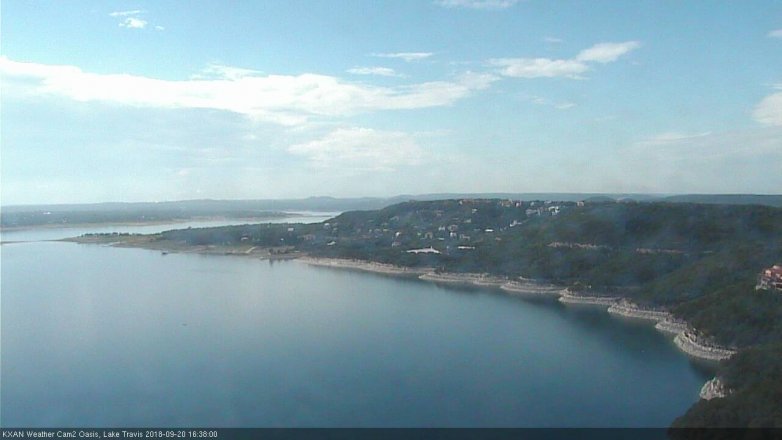 Lake Travis webcam, September 20, 2018 3:40 PM CT