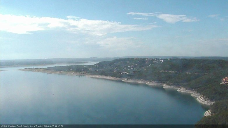 Lake Travis webcam, September 20, 2018 3:45 PM CT