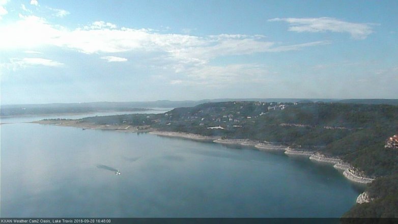 Lake Travis webcam, September 20, 2018 3:50 PM CT