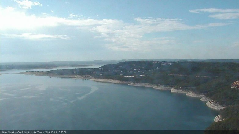 Lake Travis webcam, September 20, 2018 3:55 PM CT
