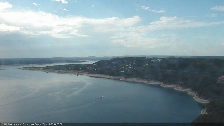 Lake Travis webcam, September 20, 2018 4:00 PM CT
