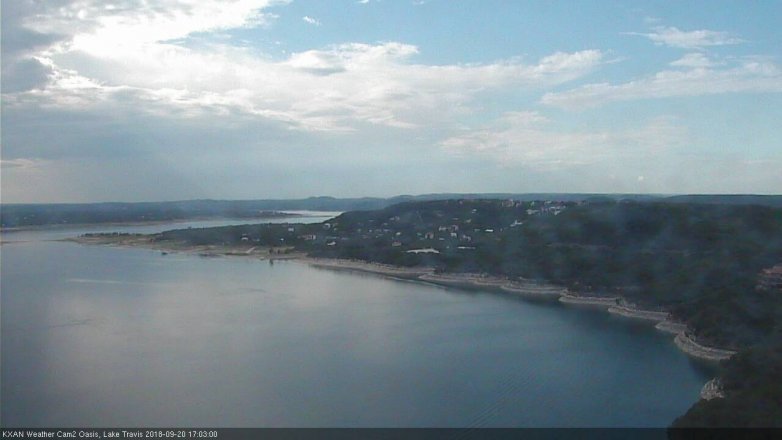 Lake Travis webcam, September 20, 2018 4:05 PM CT