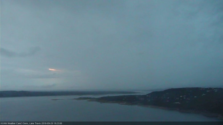 Lake Travis webcam, September 20, 2018 6:25 PM CT