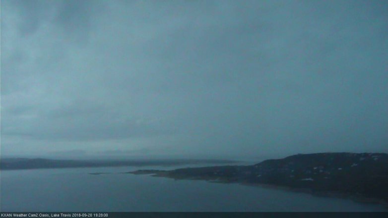 Lake Travis webcam, September 20, 2018 6:30 PM CT