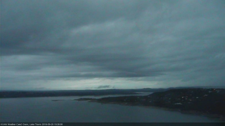 Lake Travis webcam, September 20, 2018 6:40 PM CT