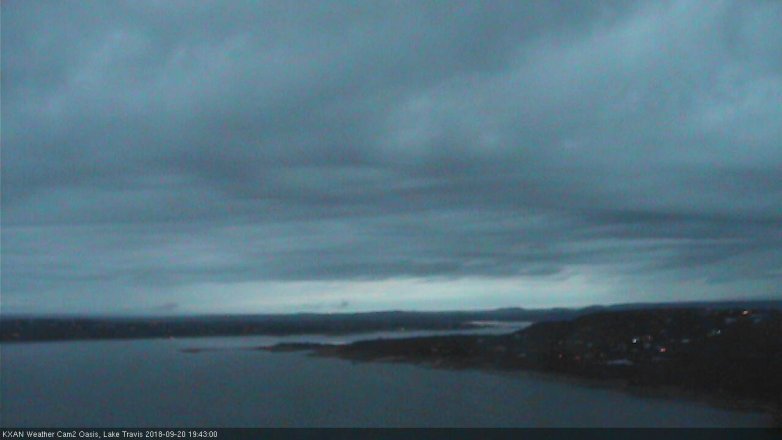 Lake Travis webcam, September 20, 2018 6:45 PM CT
