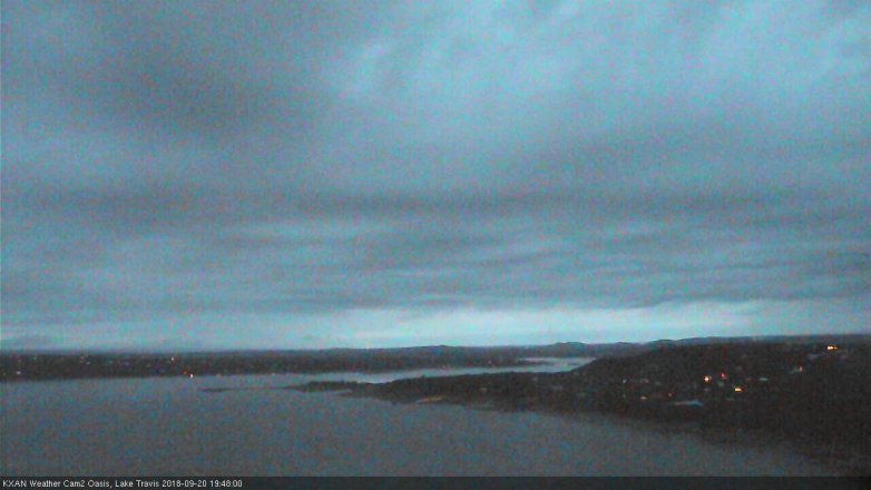 Lake Travis webcam, September 20, 2018 6:50 PM CT