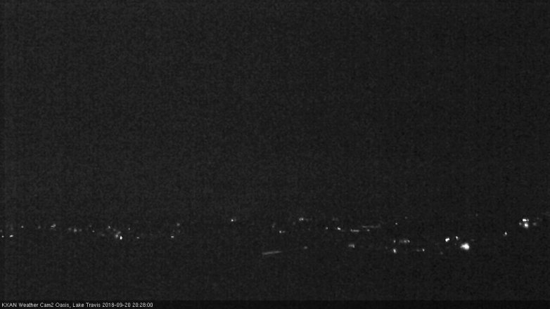 Lake Travis webcam, September 20, 2018 7:30 PM CT