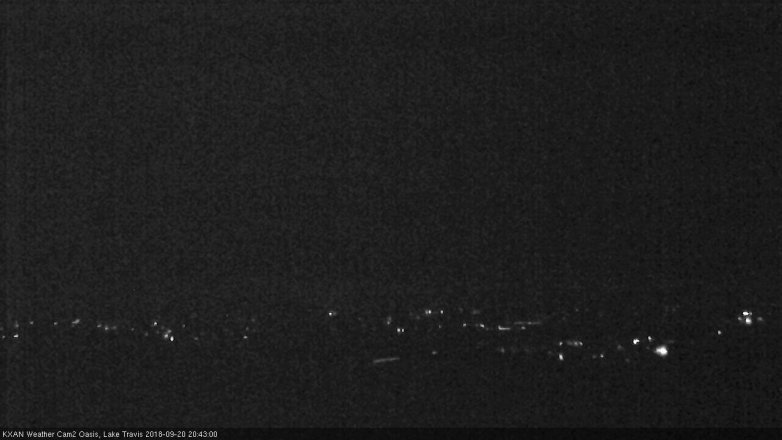 Lake Travis webcam, September 20, 2018 7:45 PM CT