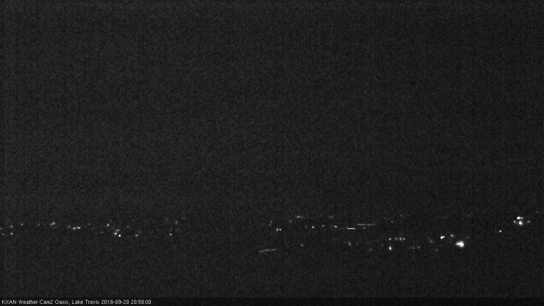 Lake Travis webcam, September 20, 2018 8:00 PM CT