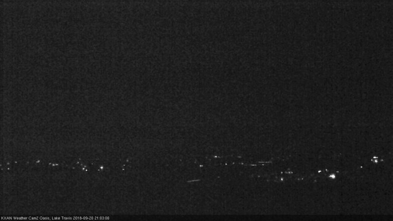 Lake Travis webcam, September 20, 2018 8:05 PM CT