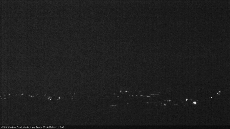 Lake Travis webcam, September 20, 2018 8:30 PM CT