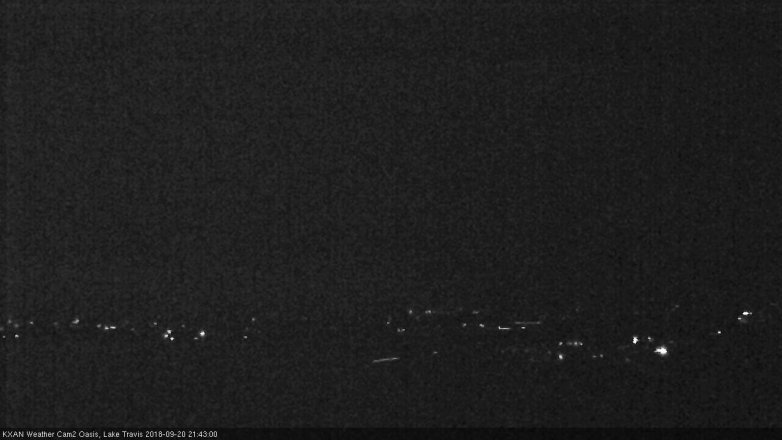 Lake Travis webcam, September 20, 2018 8:45 PM CT
