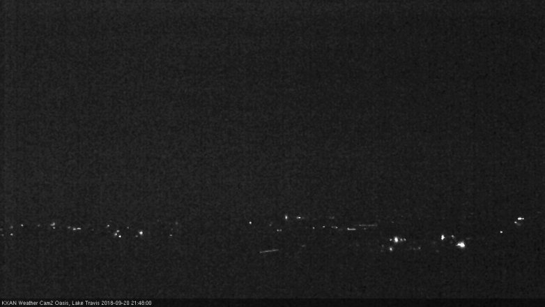 Lake Travis webcam, September 20, 2018 8:50 PM CT