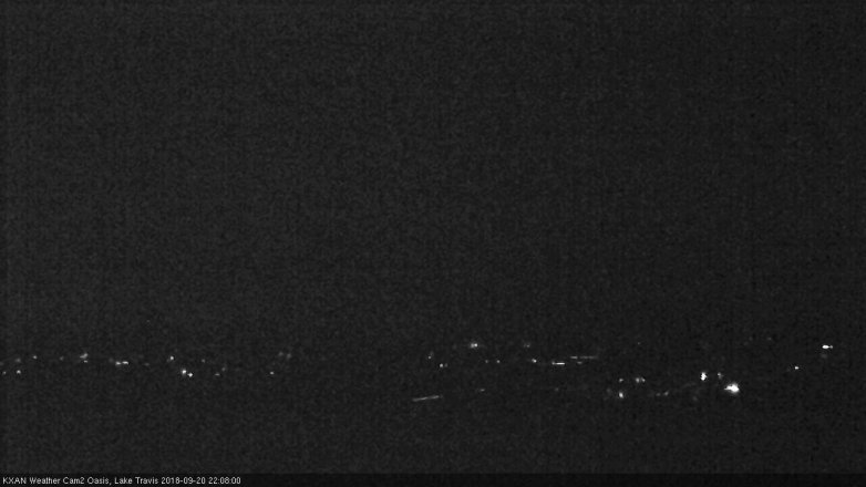 Lake Travis webcam, September 20, 2018 9:10 PM CT