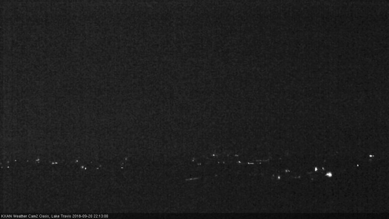 Lake Travis webcam, September 20, 2018 9:15 PM CT