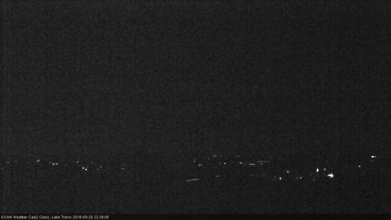 Lake Travis webcam, September 20, 2018 9:40 PM CT