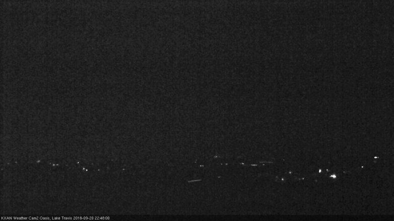 Lake Travis webcam, September 20, 2018 9:50 PM CT