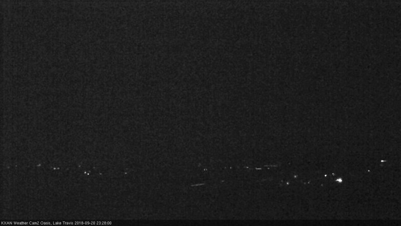 Lake Travis webcam, September 20, 2018 10:30 PM CT