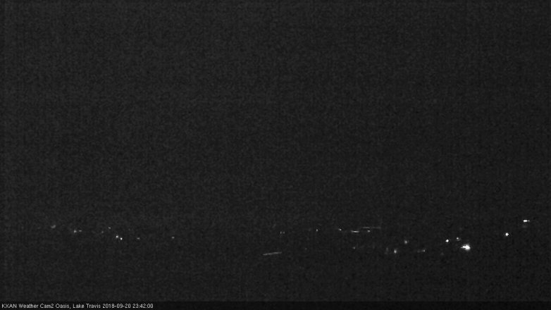 Lake Travis webcam, September 20, 2018 10:45 PM CT