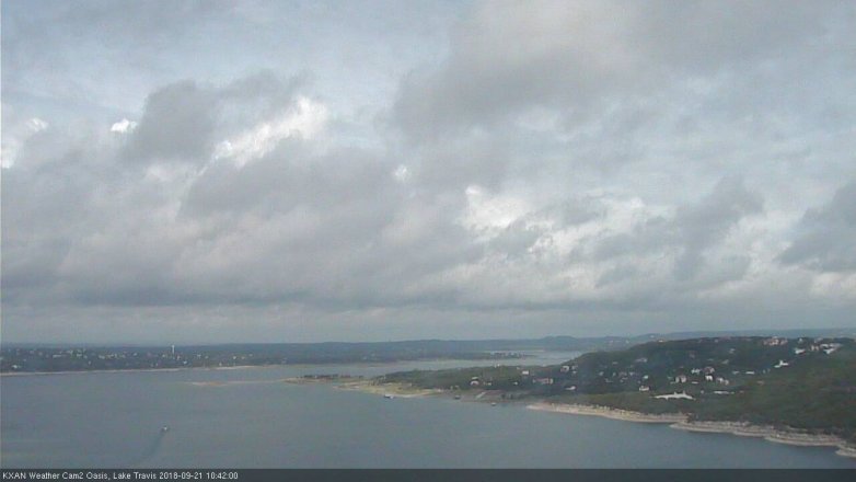 Lake Travis webcam, September 21, 2018 9:45 AM CT