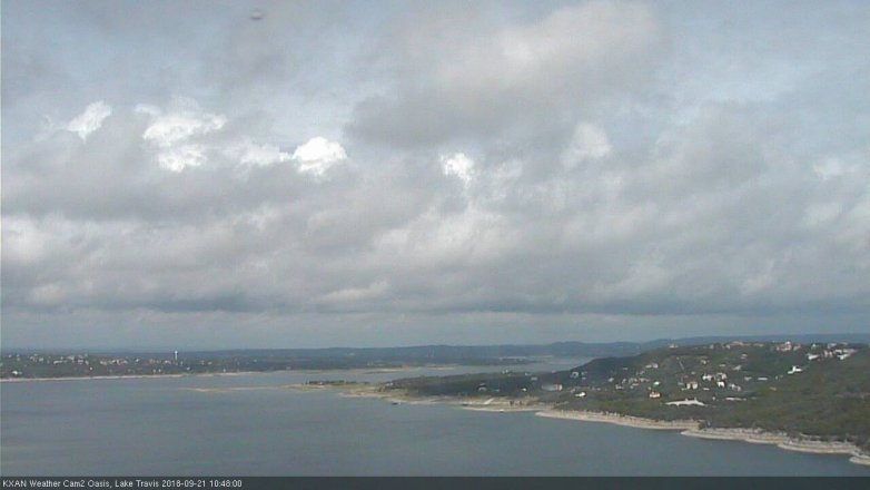 Lake Travis webcam, September 21, 2018 9:50 AM CT