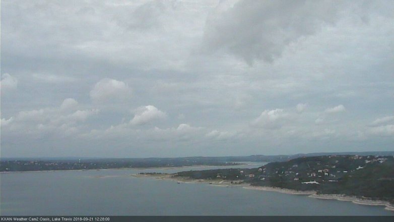 Lake Travis webcam, September 21, 2018 11:30 AM CT