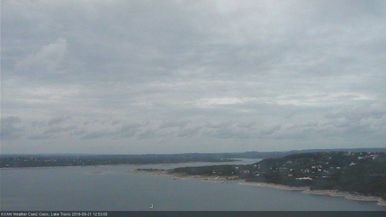 Lake Travis webcam, September 21, 2018 11:55 AM CT