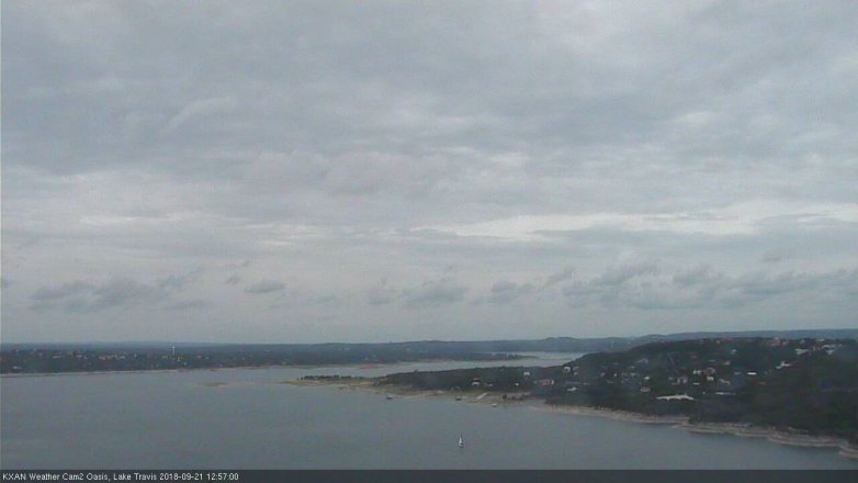Lake Travis webcam, September 21, 2018 12:00 PM CT