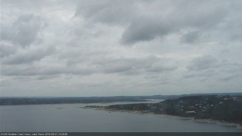 Lake Travis webcam, September 21, 2018 12:30 PM CT