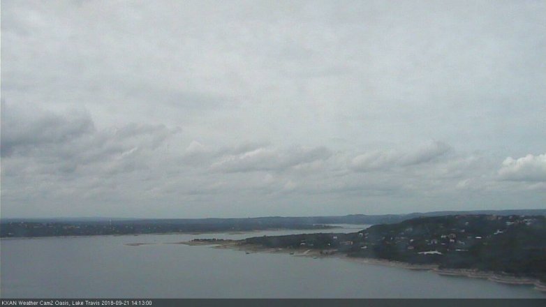 Lake Travis webcam, September 21, 2018 1:15 PM CT
