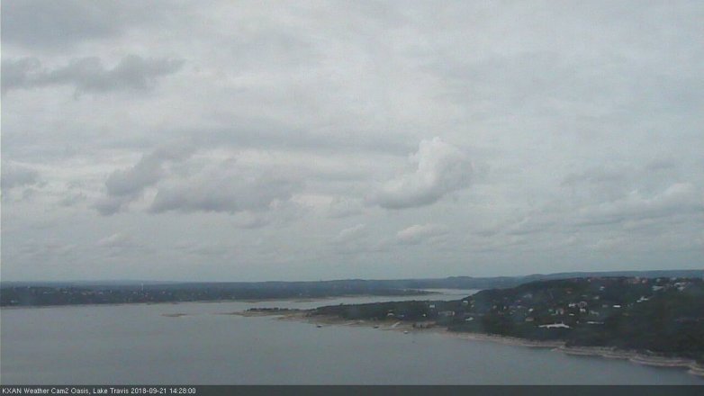 Lake Travis webcam, September 21, 2018 1:30 PM CT