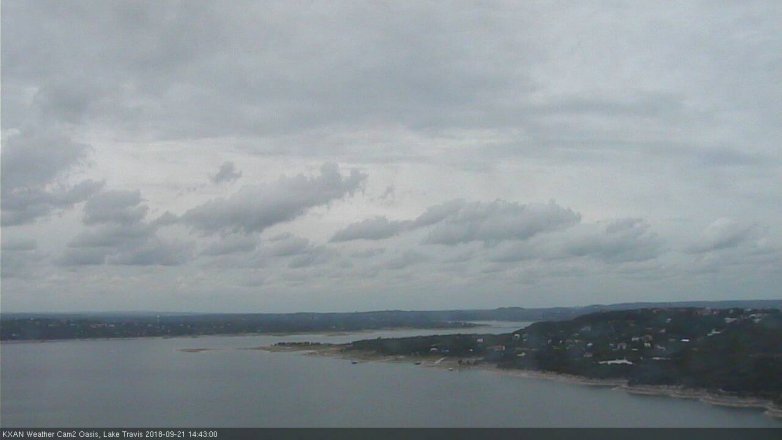 Lake Travis webcam, September 21, 2018 1:45 PM CT