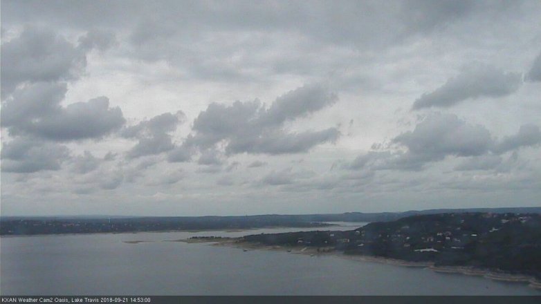 Lake Travis webcam, September 21, 2018 1:55 PM CT