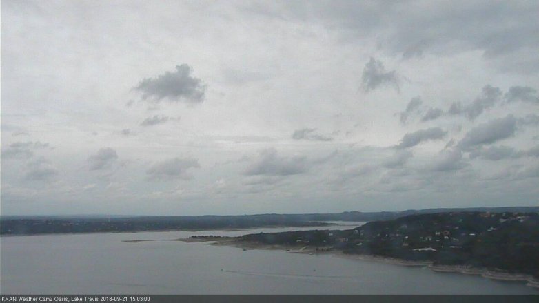 Lake Travis webcam, September 21, 2018 2:05 PM CT