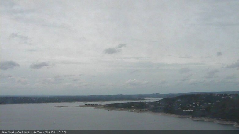 Lake Travis webcam, September 21, 2018 2:20 PM CT
