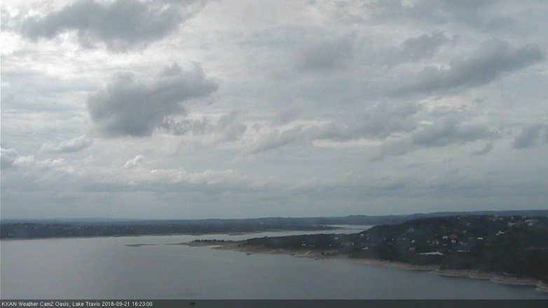 Lake Travis webcam, September 21, 2018 3:25 PM CT