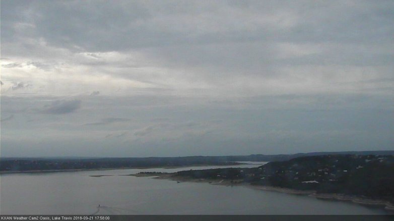 Lake Travis webcam, September 21, 2018 5:00 PM CT