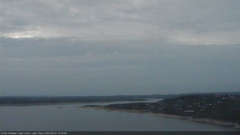 Lake Travis webcam, September 21, 2018 5:20 PM CT
