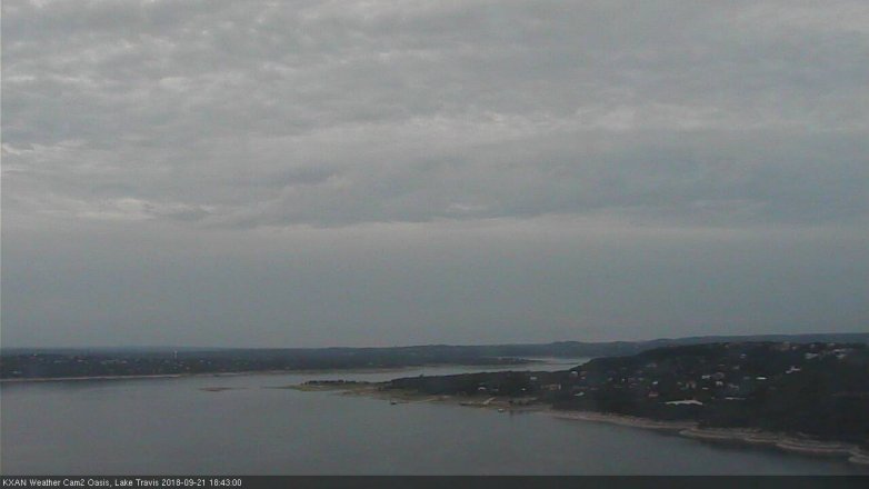 Lake Travis webcam, September 21, 2018 5:45 PM CT