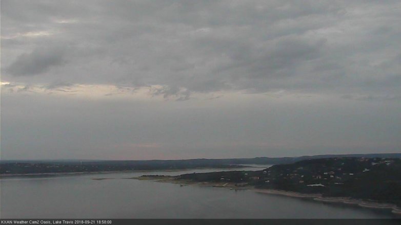 Lake Travis webcam, September 21, 2018 6:00 PM CT