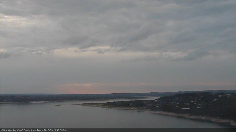 Lake Travis webcam, September 21, 2018 6:05 PM CT