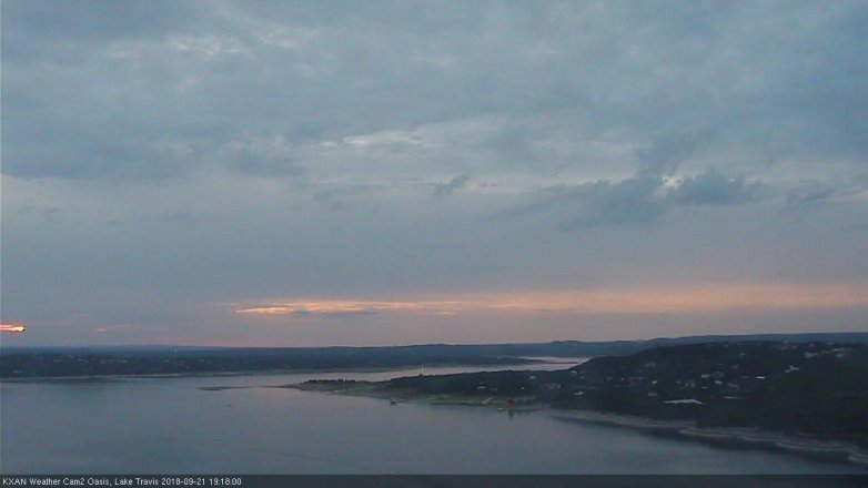 Lake Travis webcam, September 21, 2018 6:20 PM CT