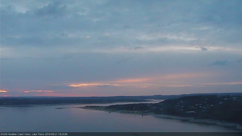 Lake Travis webcam, September 21, 2018 6:25 PM CT